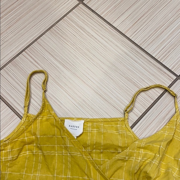 Harper Gold and White Cropped Wrap Tank Top - Picture 3 of 7